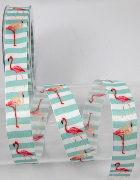 Flamingos mit Drahtkante, farbig, 25mm
