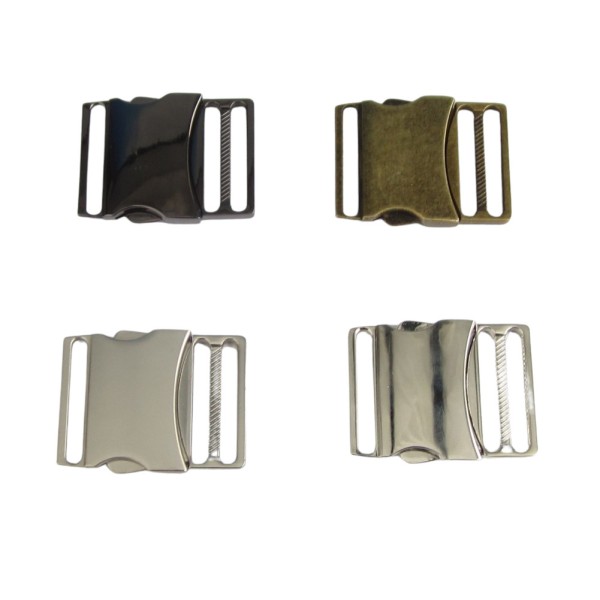 Steckschnalle aus Metall mit 32 mm Gurtdurchführung - 4 Farben zur Auswahl