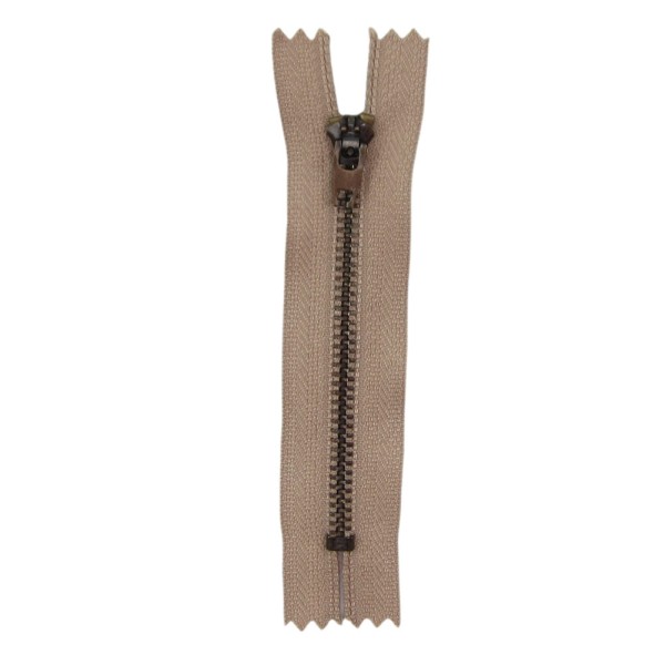Hosen und Taschenreißverschluss beige mit Metallzähne - verschiedene Längen lieferbar