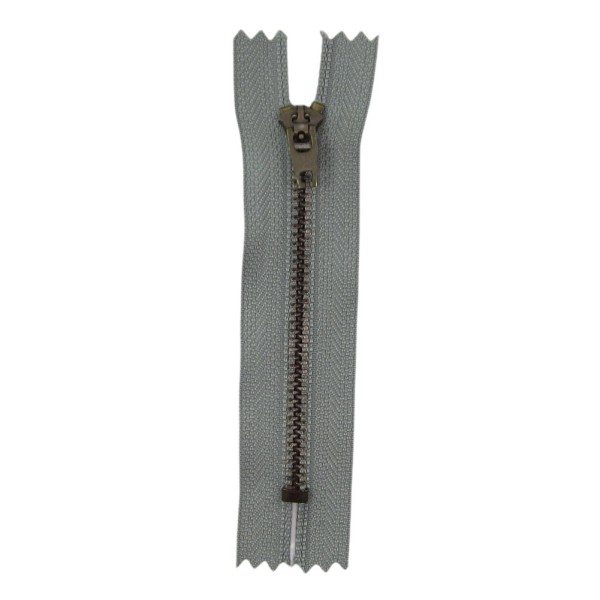 Hosen und Taschenreißverschluss grau mit Metallzähne - verschiedene Längen lieferbar
