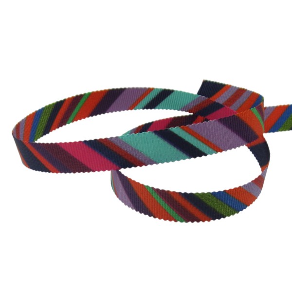 Ripsband Multicolor, 15 mm, Polyester