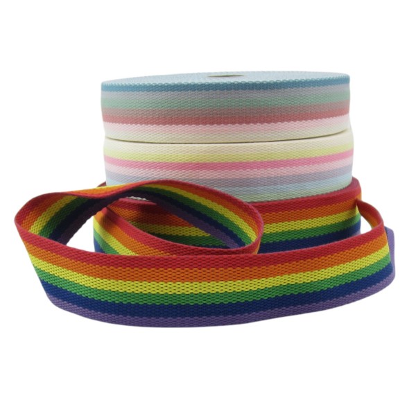 Gurtband mit Streifen, Multicolor, 40mm breit - 3 Farben zur Auswahl