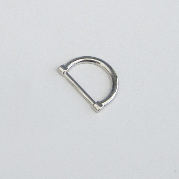 Halbring, D-Ring, Nickel, 20 mm Rückseite ist flach
