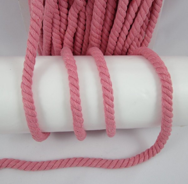 Baumwollkordel, gedreht, 14mm, rosa
