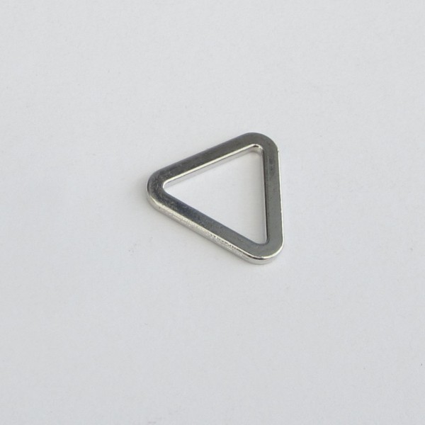 Schnalle / Schlaufe als flaches Dreieck 20 mm - Nickel