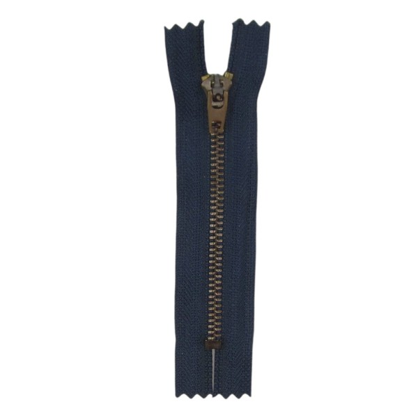 Hosen und Taschenreißverschluss marineblau-dunkel mit Metallzähne - verschiedene Längen lieferbar