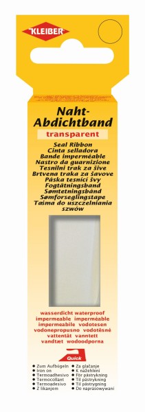 Nahtband, Naht-Abdichtband transparent zum Aufbügeln, 2,5 cm x 5 meter