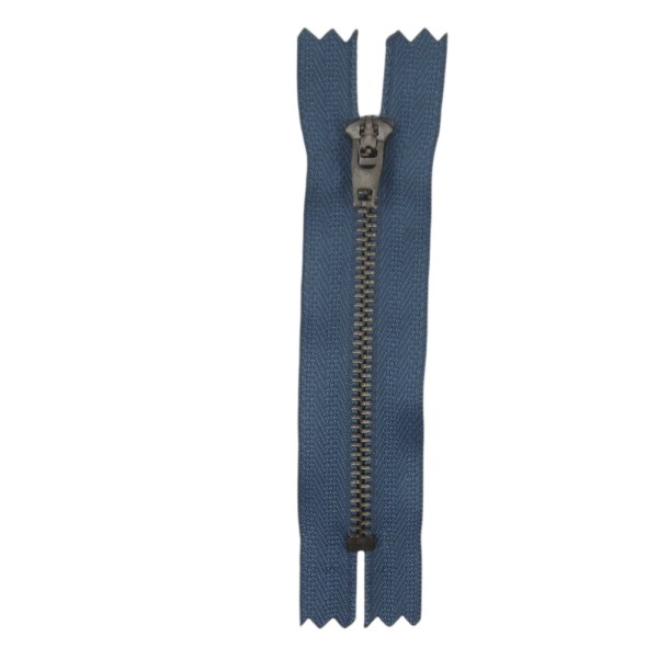 Hosen und Taschenreißverschluss mineralblau mit Metallzähne - verschiedene Längen lieferbar