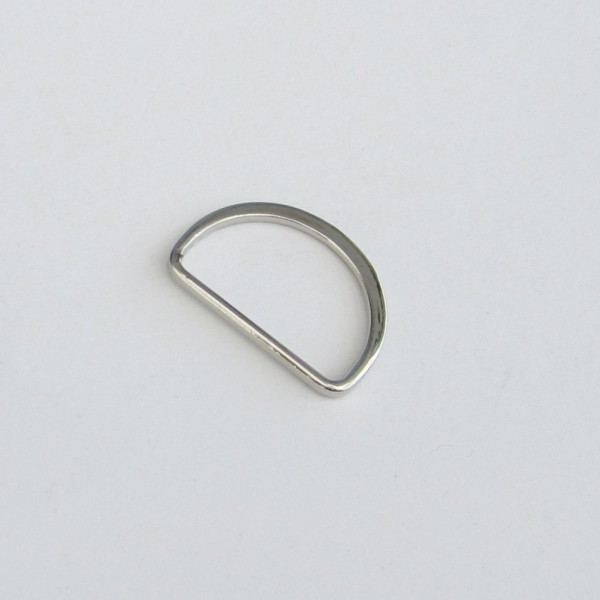 Halbring, D-Ring, Nickel, 30 mm flach