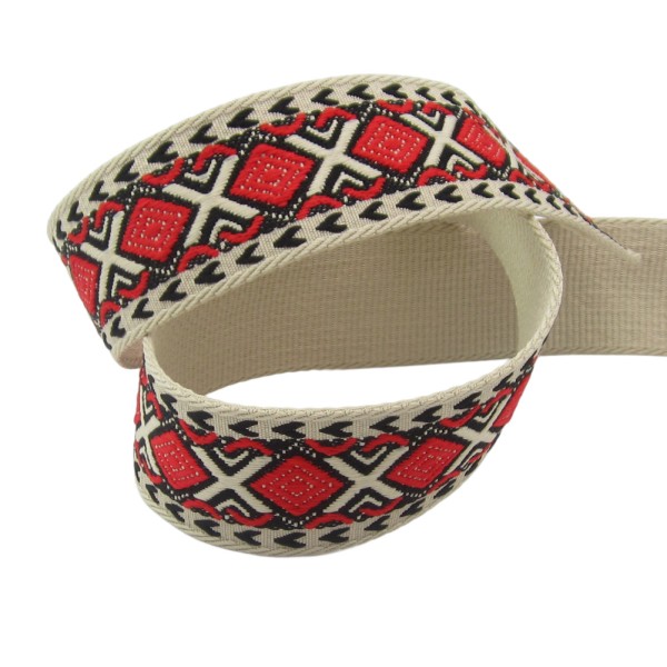 Gurtband 50mm breit mit ethnischen Rautenmustern